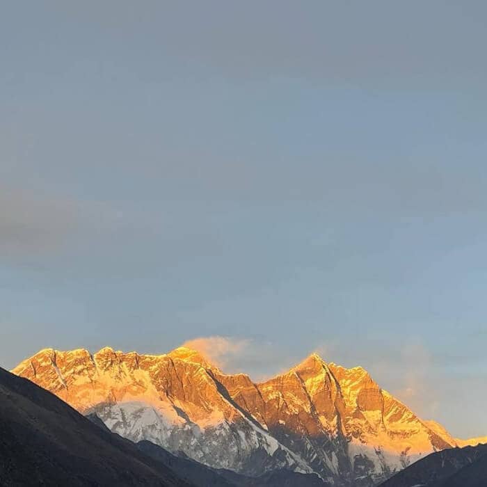 Sunset on Mt everest and Lhotse