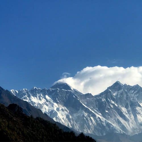 Everest and Lhotse view from Namche