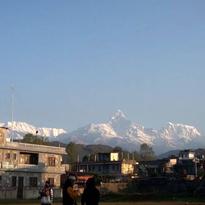 Pokhara City with mountain